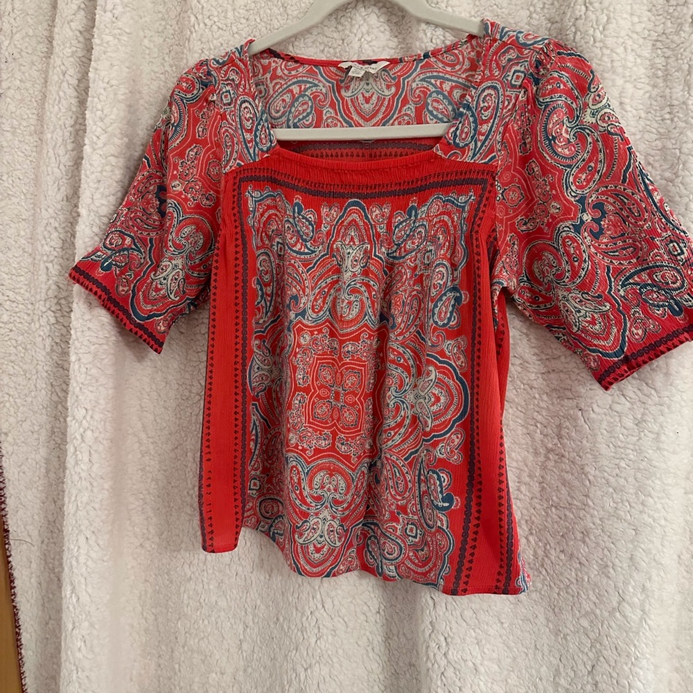 Lucky brand cotton/viscose pullover top.